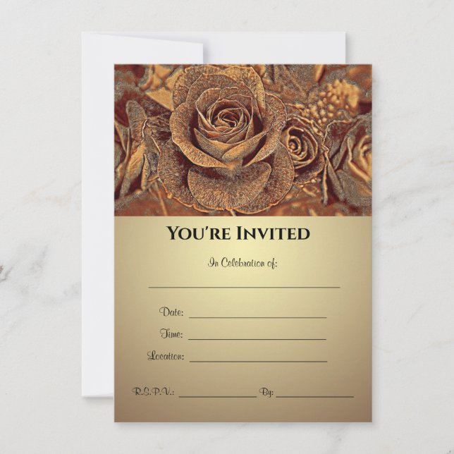 Roses of Bronze - Invitation (Front)