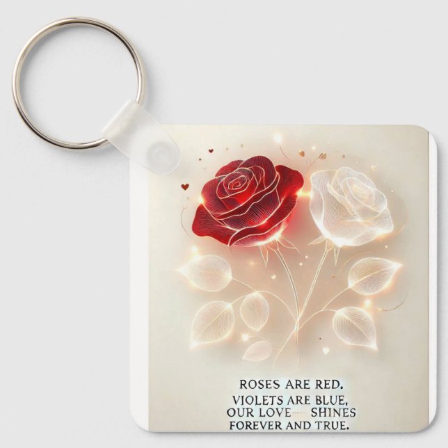 Roses of Light and Love Key Ring (Front)
