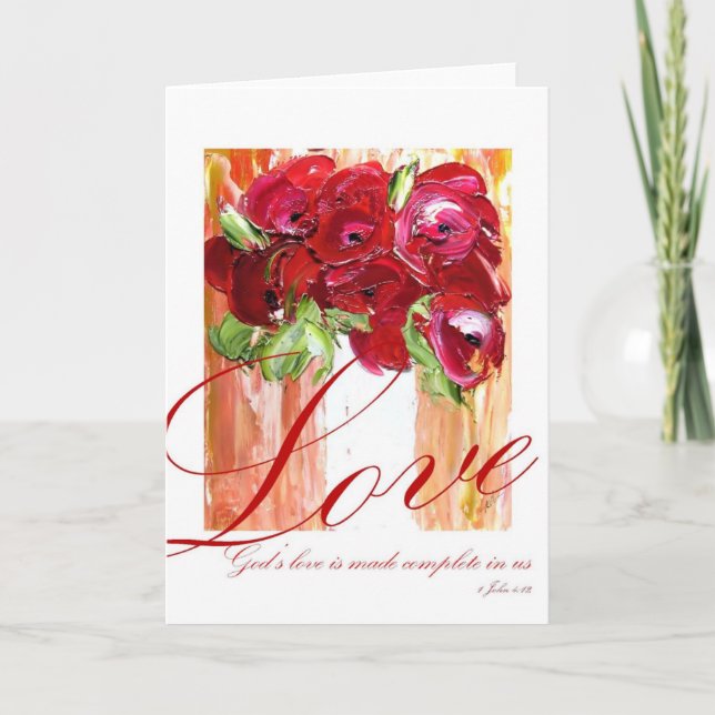 Roses of Love Holiday Card (Front)