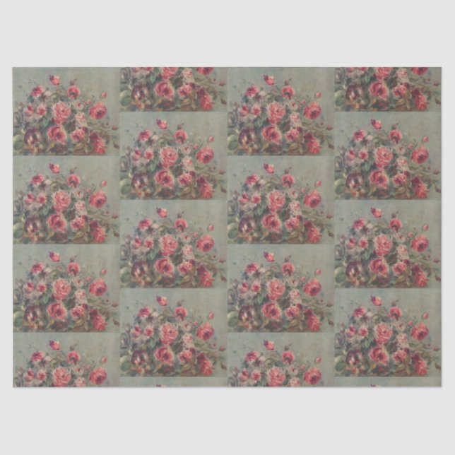 Roses of Vargemont by Pierre-Auguste Renoir Tissue Paper (Front)