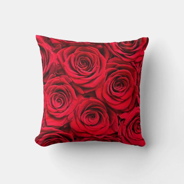 Roses on a pillow - throw pillow  (Front)