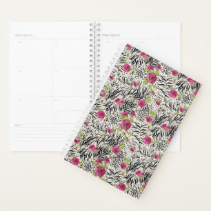 Roses On Animal Pattern Planner