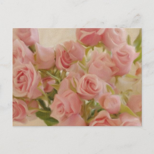 Roses on Canvas Post Cards (Front)