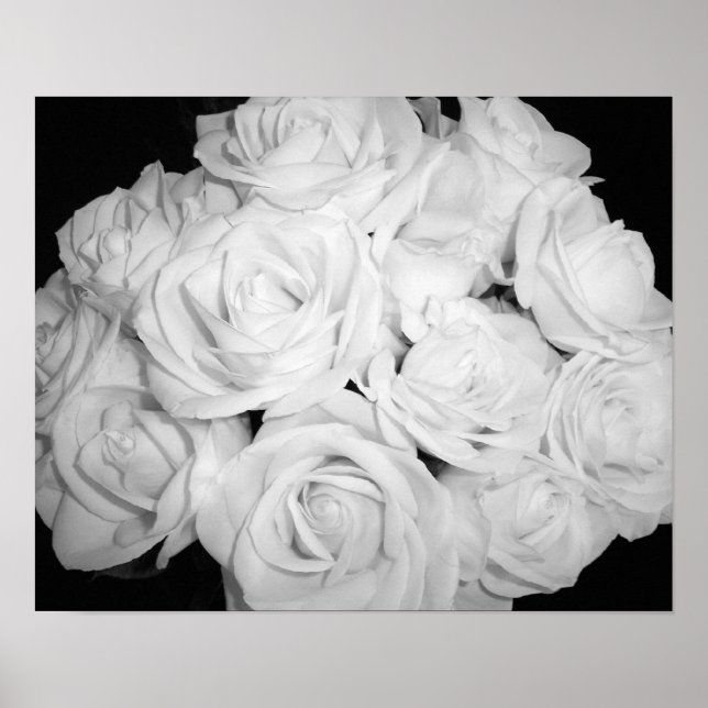 Roses on Canvas Poster (Front)
