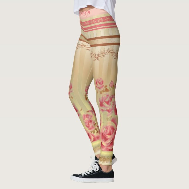 ROSES ON GOLD - Leggings (Left)