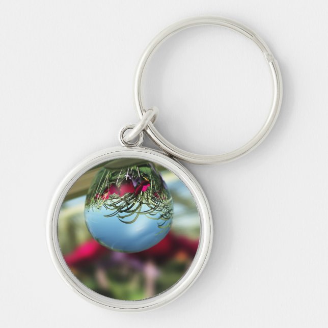 Roses on Raindrops Keychain (Front)