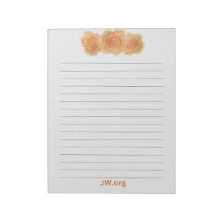 Roses on Top 40-page stationary JW Notepad