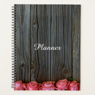 Roses on Wood Planner