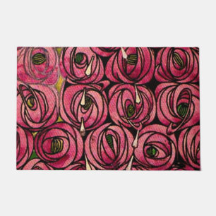 Roses, painting by Charles Mackintosh, Doormat