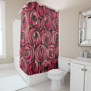 Roses, painting by Charles Mackintosh Shower Curtain