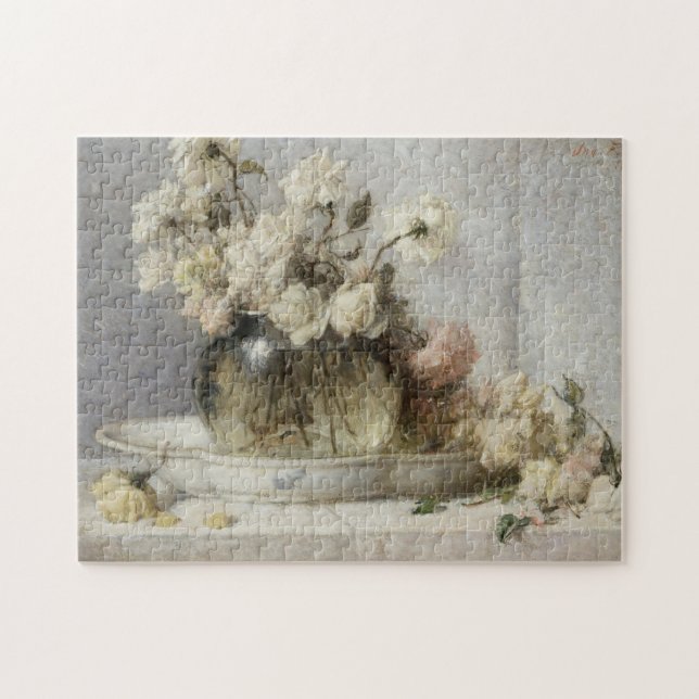 Roses painting jigsaw puzzle (Horizontal)