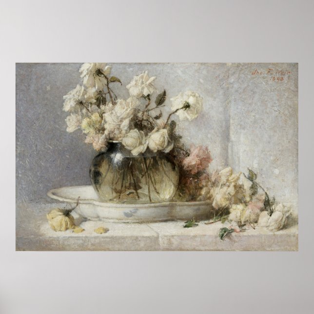 Roses painting poster (Front)