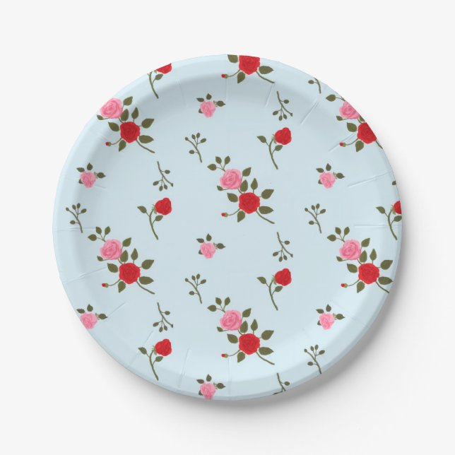 Roses Paper Plate (Front)