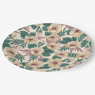 Roses Paper Plate