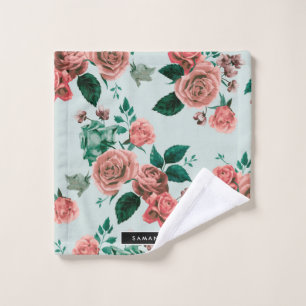 Roses Pattern Bath Towel Set