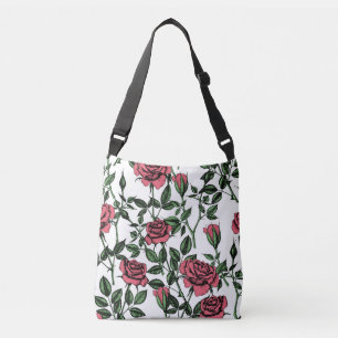 Roses pattern crossbody bag