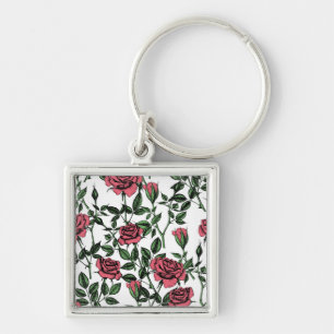 Roses pattern key ring