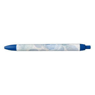 Roses pattern luxury blue ink pen
