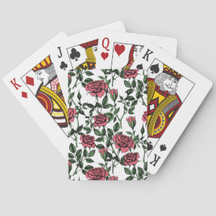 Roses pattern playing cards
