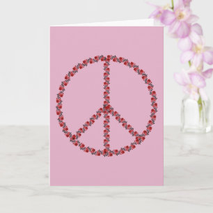 Roses Peace Sign Card