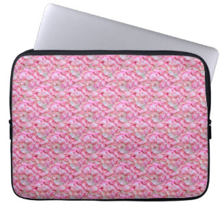 Roses petals on  laptop sleeve