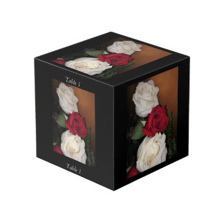 Roses Photo Cube with Table Number