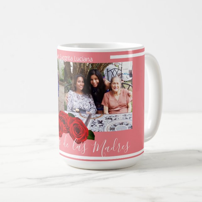 Roses Photo | Spanish Mothers day Coffee Mug (Front Right)