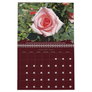 Roses Photography Inspirational Quote Calendar