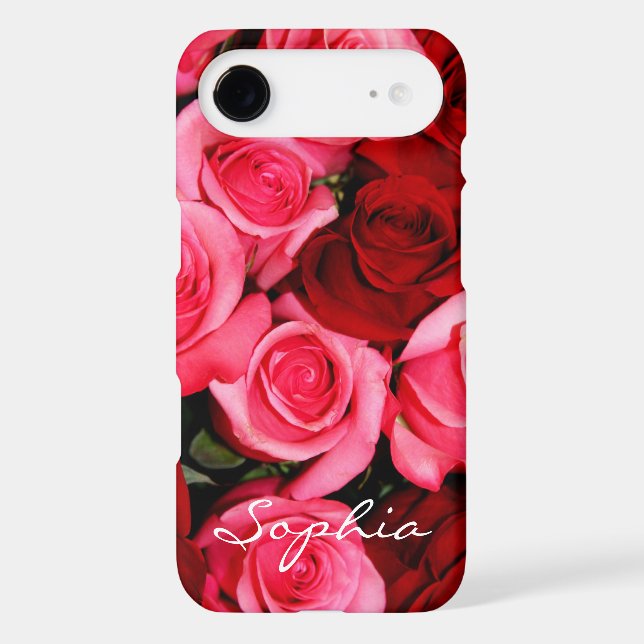 Roses, Pink and Red-iPhone 6 Plus Case (Back)