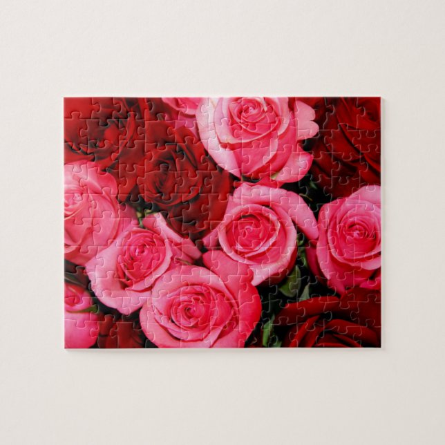 Roses, Pink and Red-Jigsaw Puzzle (Horizontal)