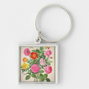 Roses, plate 4 from the Nassau Florilegium (w/c on Key Ring