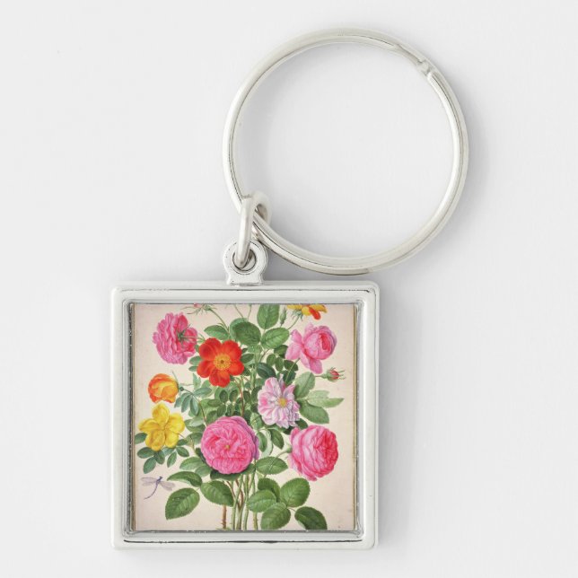 Roses, plate 4 from the Nassau Florilegium (w/c on Key Ring (Front)