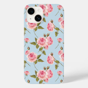 Roses & Polka Dots Pattern Case-Mate iPhone 14 Case