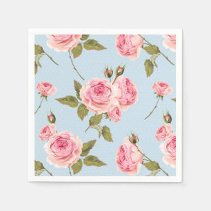 Roses & Polka Dots Pattern Napkin