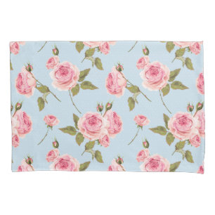 Roses & Polka Dots Pattern Pillowcase