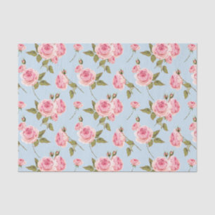 Roses & Polka Dots Pattern Tissue Paper