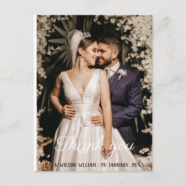 Roses poster wedding  thank you wonderful postcard (Front)