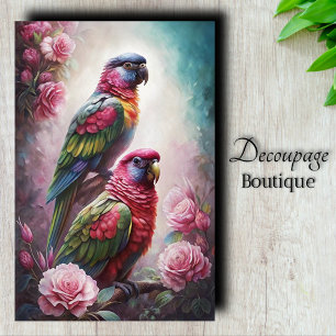 Roses & Rainbows Decoupage Tissue Paper