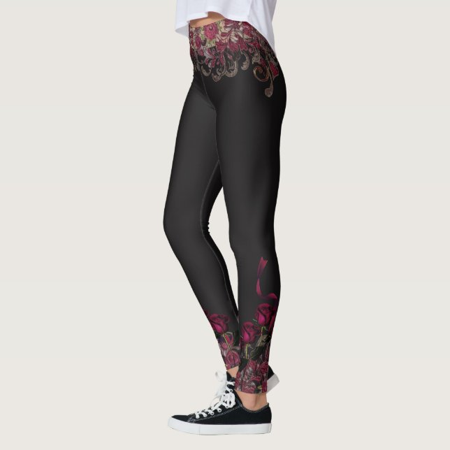 Roses & Ribbon Leggings (Left)