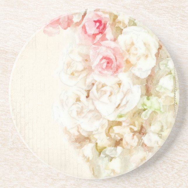Roses Ribbons and Lace Coaster (Front)