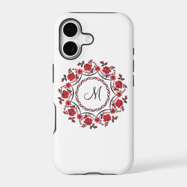 Roses ring Personalised Monogram Initial (Back)