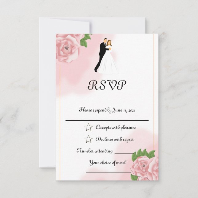Roses RSVP Card (Front)