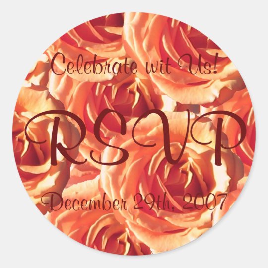 Roses RSVP Sticker