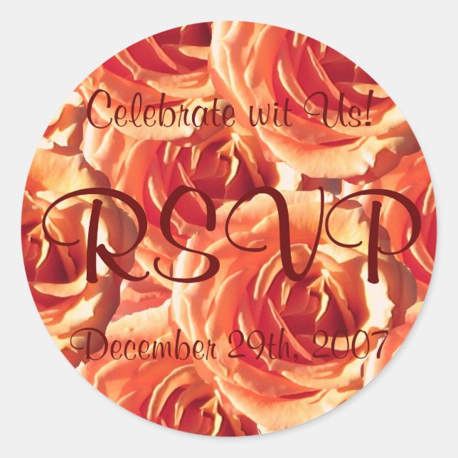 Roses RSVP Sticker (Front)