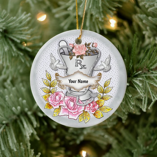 Roses RX Mortar Pestle Ceramic Tree Decoration (Tree)