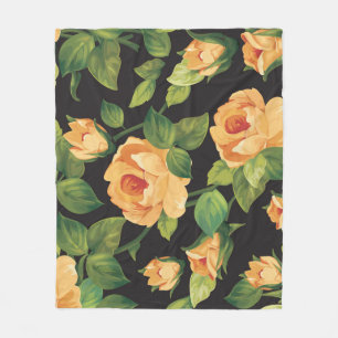 Roses, seamless floral pattern. fleece blanket