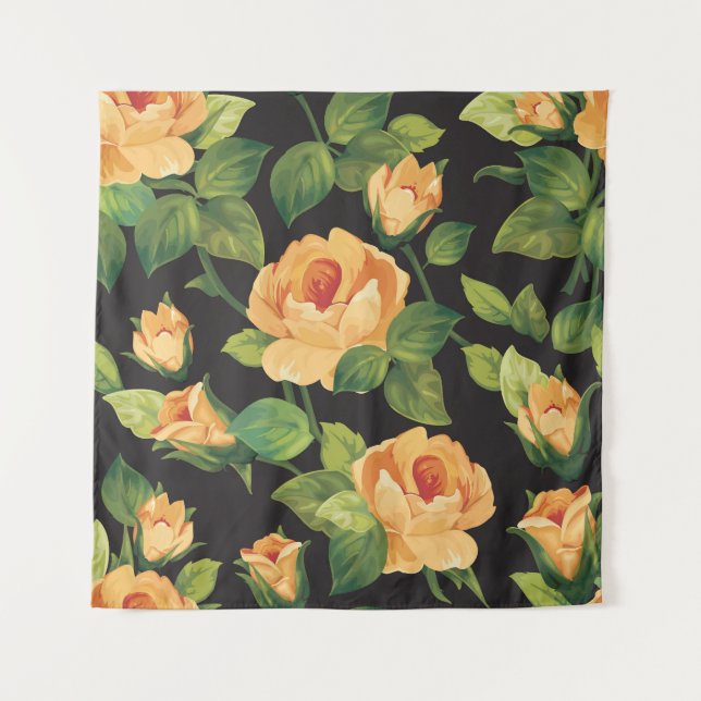 Roses, seamless floral pattern. tapestry (Front)