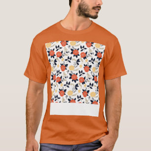 Roses Seamless Pattern Pretty Floral Flower Bud Th T-Shirt