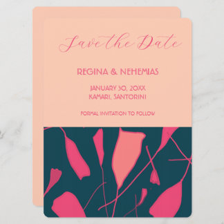 Roses set Flat Save The Date Card