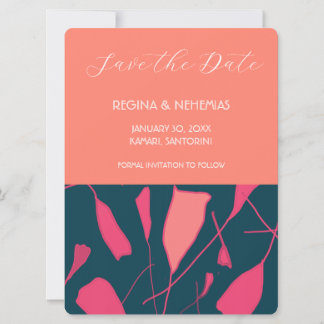Roses set Flat Save The Date Card